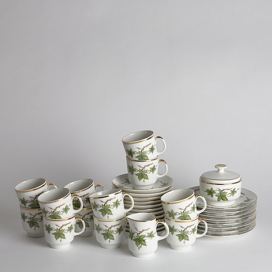 Vintage - SÅLD Kaffekoppar med Fat, Bavaria