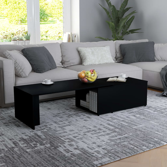 vidaXL Soffbord svart 150x50x35 cm spånskiva