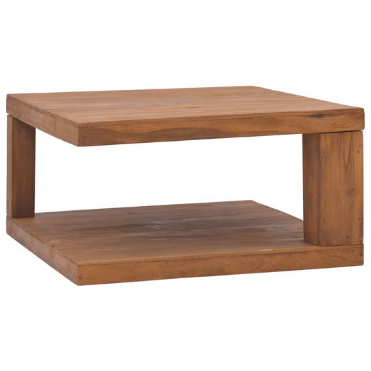 vidaXL Soffbord 65x65x33 cm massiv teak