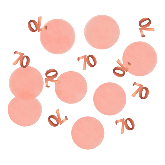 Bordskonfetti Happy 70th Lush Blush - 25 gram