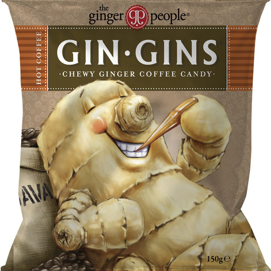 The Ginger People Gin Gins Mjuk Ingefärsgodis Kaffe 150 g