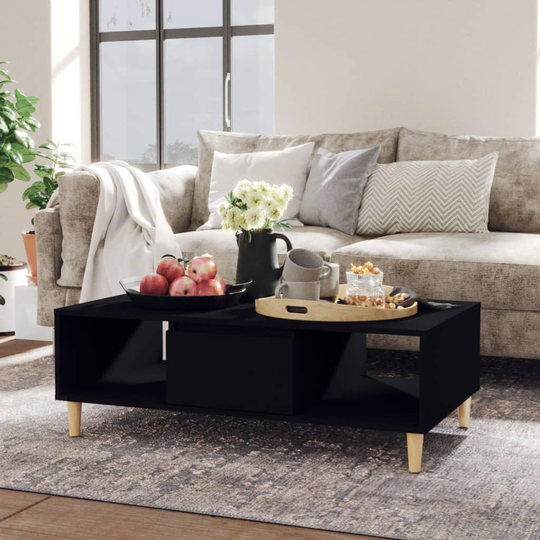 vidaXL Soffbord svart 103,5x60x35 cm spånskiva