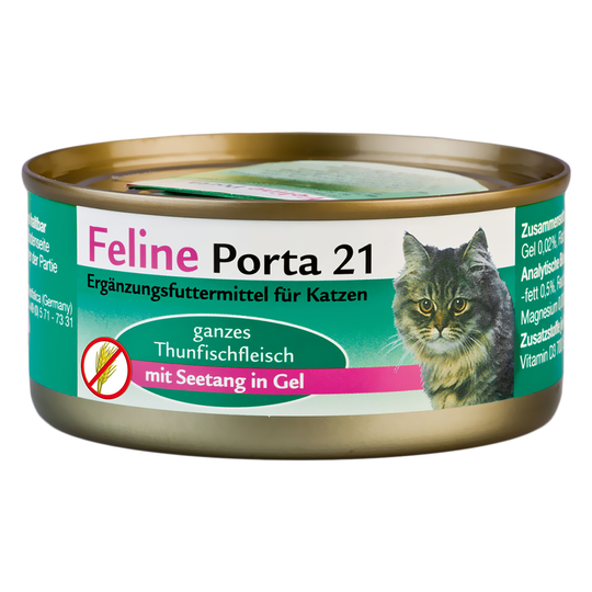 Feline Porta 21 6 x 156 g - Tonfisk med sjögräs - spannmålsfritt