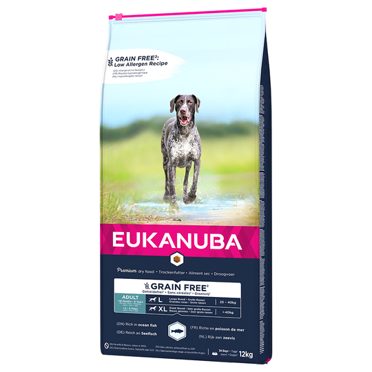 Eukanuba Grain Free Adult Large Breed Salmon - Ekonomipack: 2 x 3 kg