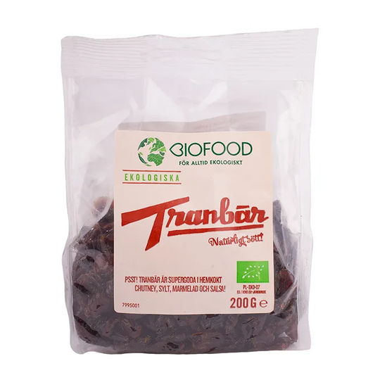 Biofood Tranbär, 200g ekologisk