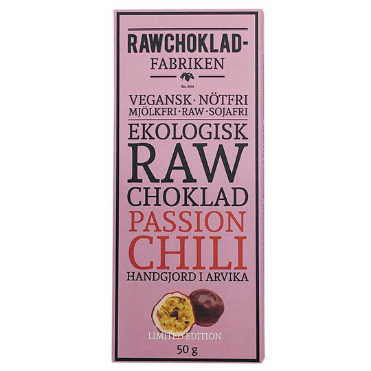 Rawchokladfabriken Rawchoklad Passion & Chili 50 g