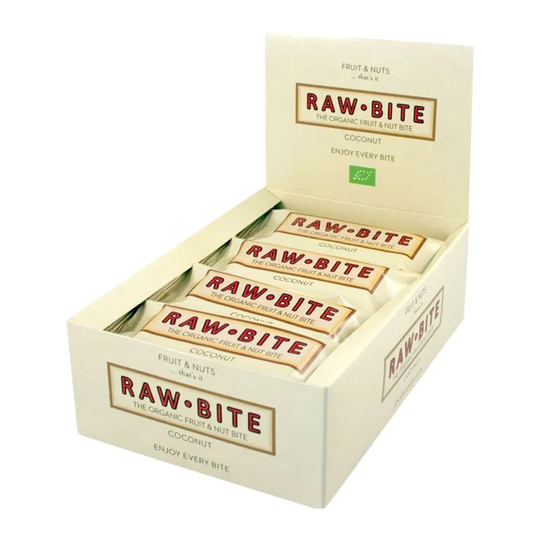 Rawbite Frukt- & Nötbar Kokos, 50 g ekologisk