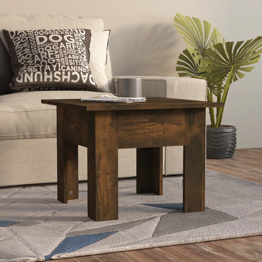 vidaXL Soffbord rökfärgad ek 55x55x42 cm spånskiva