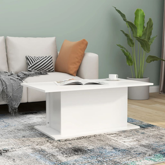 vidaXL Soffbord vit 102x55,5x40 cm spånskiva
