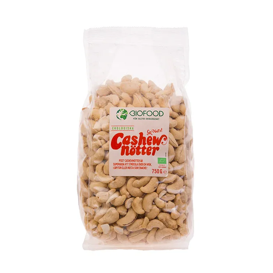 Biofood Cashewnötter hela, 750g ekologisk