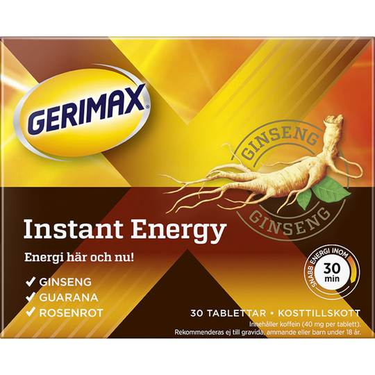 Gerimax Instant Energy 30 tabletter