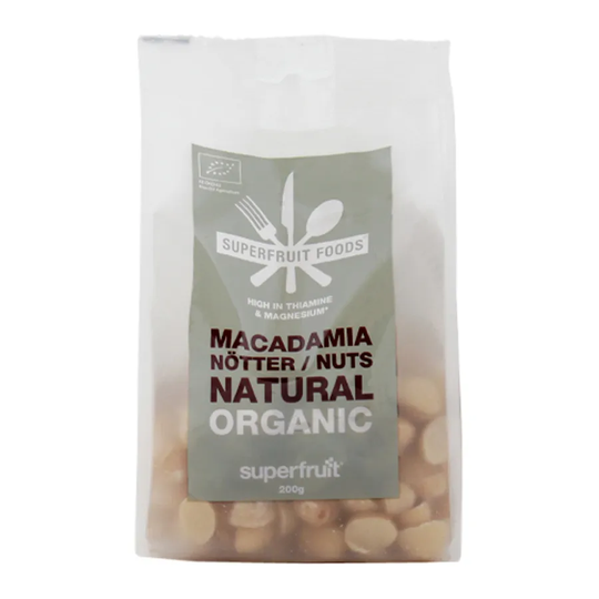 Superfruit Macadamianötter Naturella, 200g ekologisk
