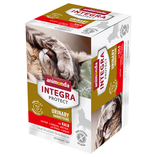 Ekonomipack: Animonda Integra Protect Adult Urinary Struvitsten 24 x 100 g - med Kalv