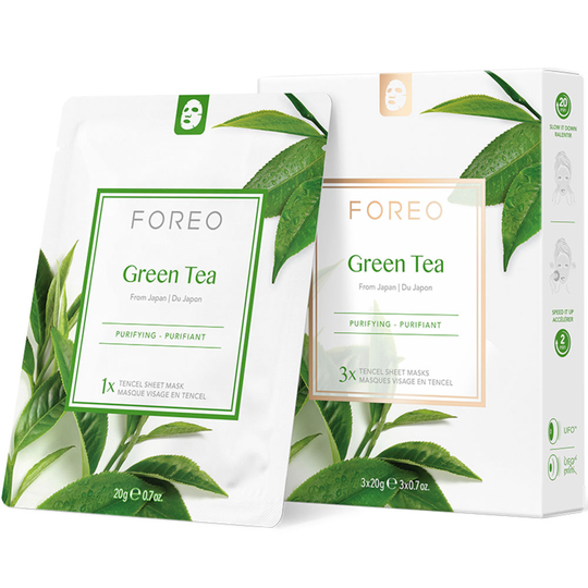 FOREO Farm to Face Green Tea Sheet Mask 3 st