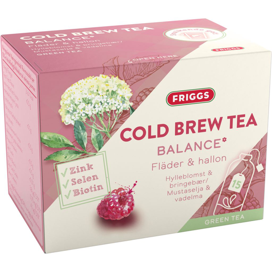 Friggs Cold Brew Tea Balance Fläder & Hallon 15 tepåsar