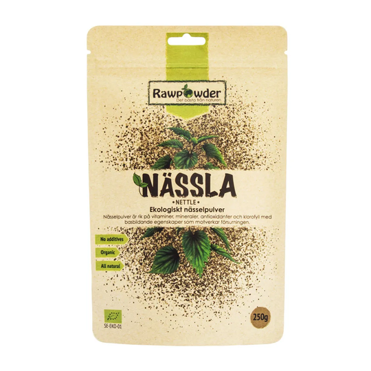 Rawpowder Nässla, 250g pulver ekologisk