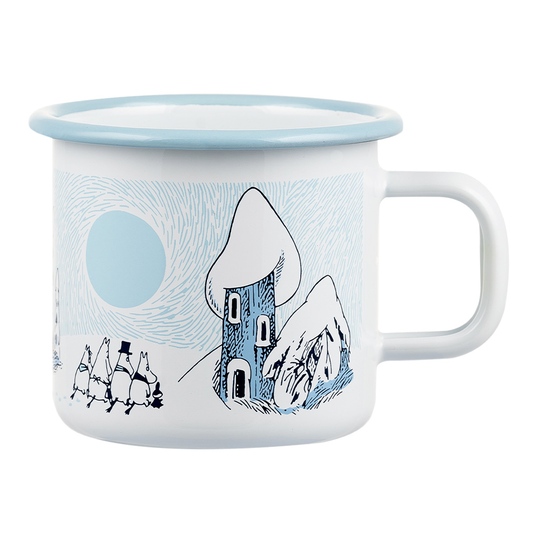 Muurla - Mumin Emaljmugg Snowy Valley 37 cl