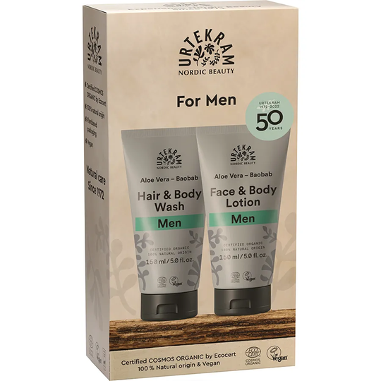 Urtekram Beauty Giftbox For Men Body Wash & Body Lotion, 2-pack