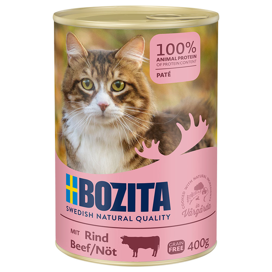 Bozita våtfoder på burk 12 x 400 g - Nötkött paté