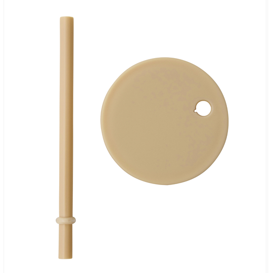 Design Letters - Eat & Learn Sugrör med lock Beige