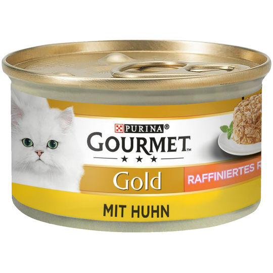 24 + 12 på köpet! 36 x 85 g Gourmet Gold - Raffinerad Ragout - Kyckling
