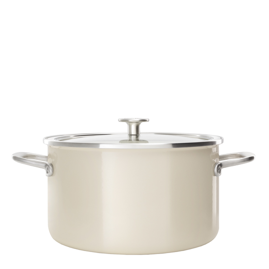 KitchenAid - KitchenAid Steel Core Enamel Gryta Emalj/Glaslock 6 L Kräm