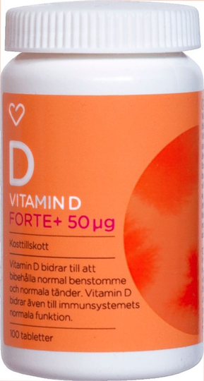 Hjärtats Vitamin D forte+ 50 μg 100 st
