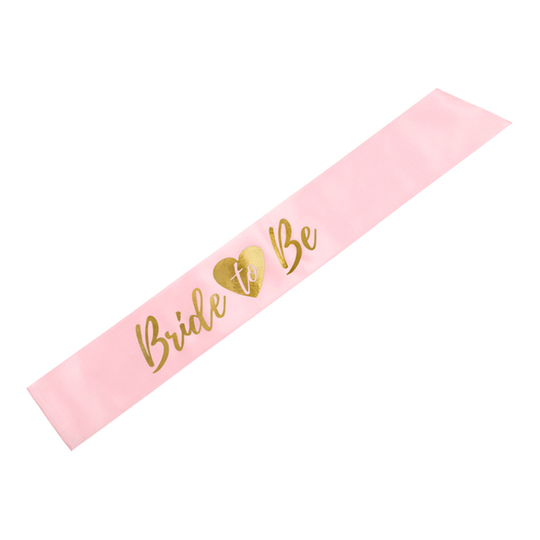 Ordensband Bride To Be Rosa/Guld