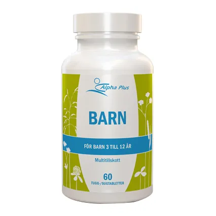 Alpha Plus Barn Multivitamin, 60 tabletter