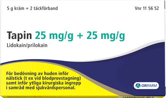 Tapin Kräm 25mg/g+25mg/g Tub 5g