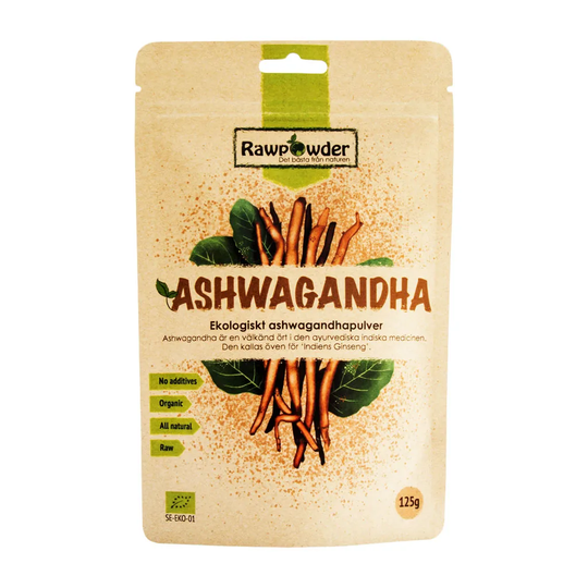 Rawpowder Ashwagandha, 125g pulver ekologisk