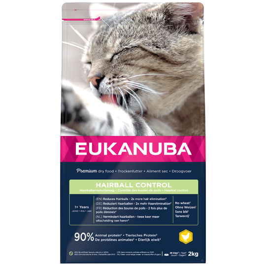 2 kg Eukanuba torrfoder katt till sparpris! - Hairball Control Adult