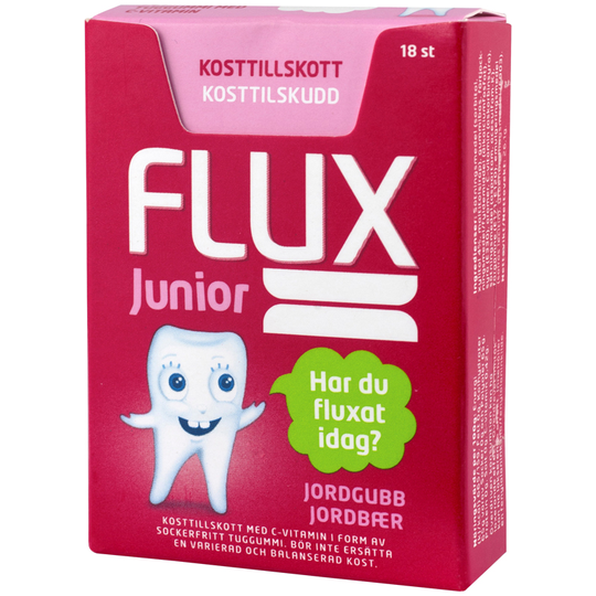Flux Junior Tuggummi Jordgubb 18st
