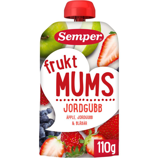Semper Fruktmums Jordgubb 110 g