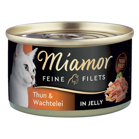 Miamor Fine Filets 6 x 100 g - Tonfisk & vaktelägg i gelé