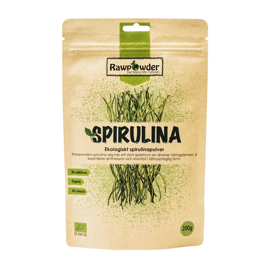 Rawpowder Spirulina, 200g pulver ekologisk