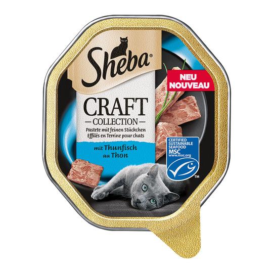 Ekonomipack: Sheba Craft Collection portionsform 44 x 85 g - Paté med fina bitar av tonfisk