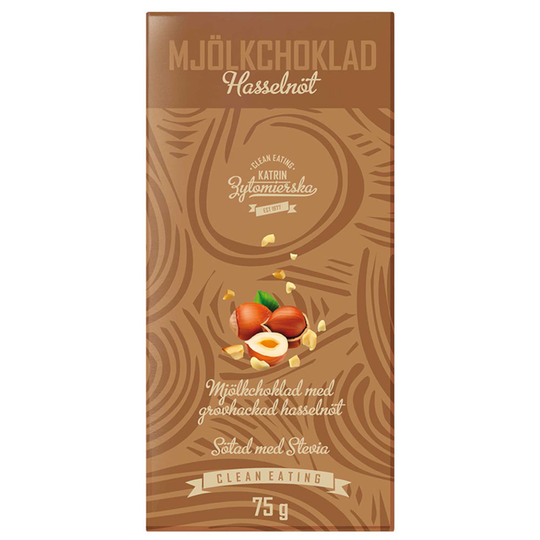 Clean Eating Mjölkchoklad med Hasselnöt 75 g