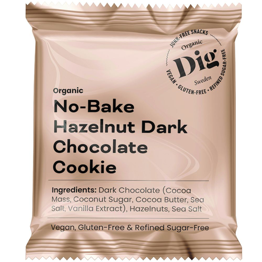 Dig Organic No-Bake Hazelnut Dark Chocolate Cookie 30 g