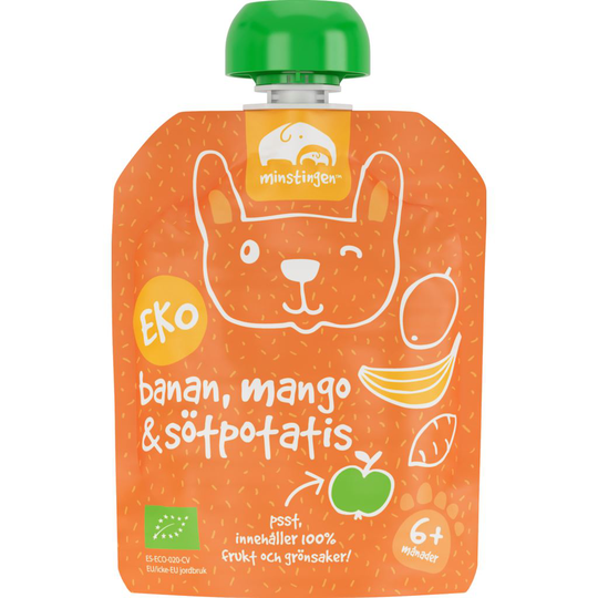 Minstingen Klämpåse banan/mango/sötpotatis 90 g