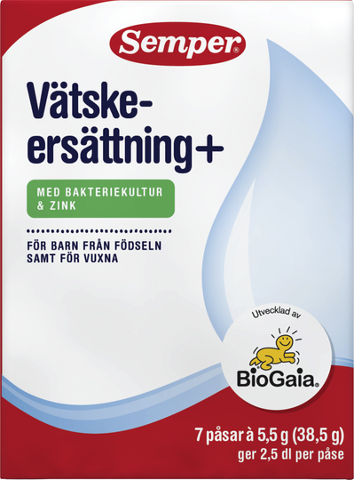 Semper Vätskeersättning+ 2mån+ Dospåse 7st