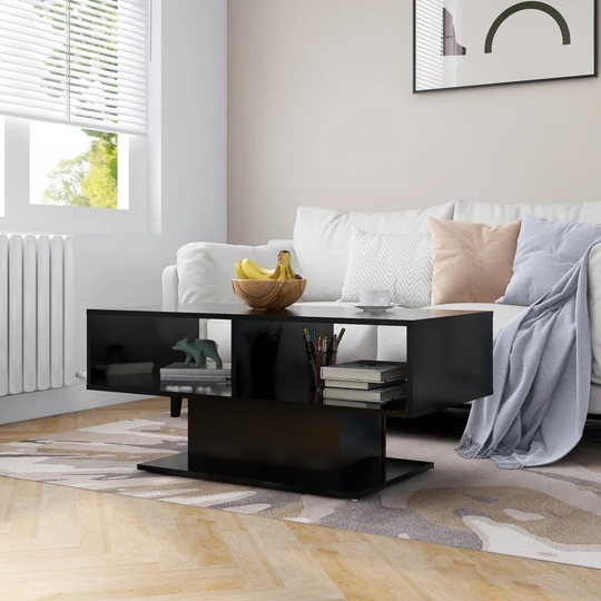 vidaXL Soffbord svart 103,5x50x44,5 cm spånskiva