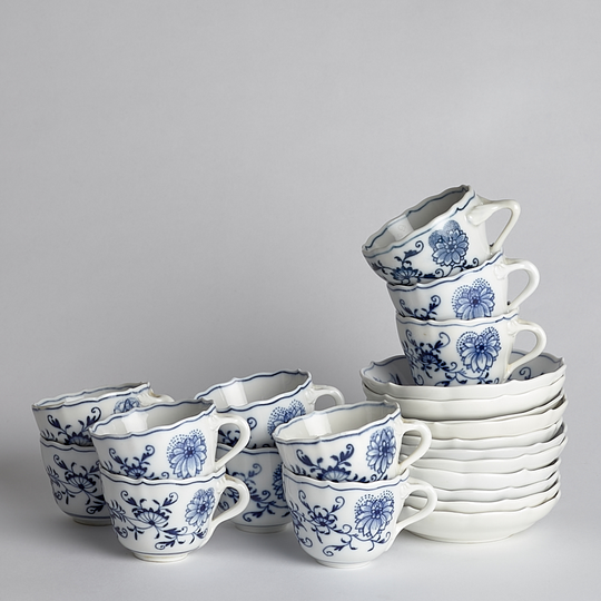 Vintage - SÅLD Mockakoppar Meissen 11 st