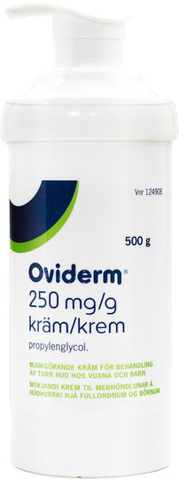Oviderm Kräm 250mg/g Burk, 500g