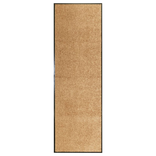 vidaXL Dörrmatta tvättbar gräddvit 60x180 cm