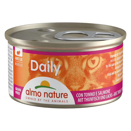 Ekonomipack: Almo Nature Daily Menu 24 x 85 g - Mousse med tonfisk & lax