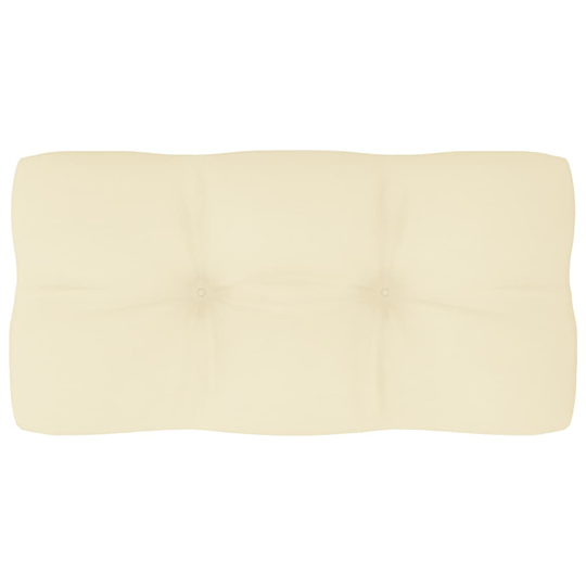vidaXL Dyna till pallsoffa gräddvit 80x40x10 cm