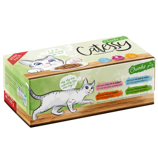 Mega Mixpack Catessy bitar i sås - 48 x 100 g