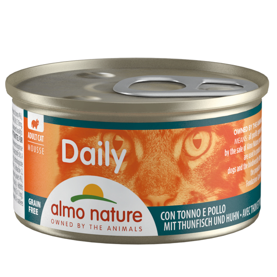 Ekonomipack: Almo Nature Daily Menu 24 x 85 g - Mousse med tonfisk & kyckling