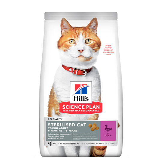 Hill's Science Plan Young Adult Sterilised Duck - 10 kg